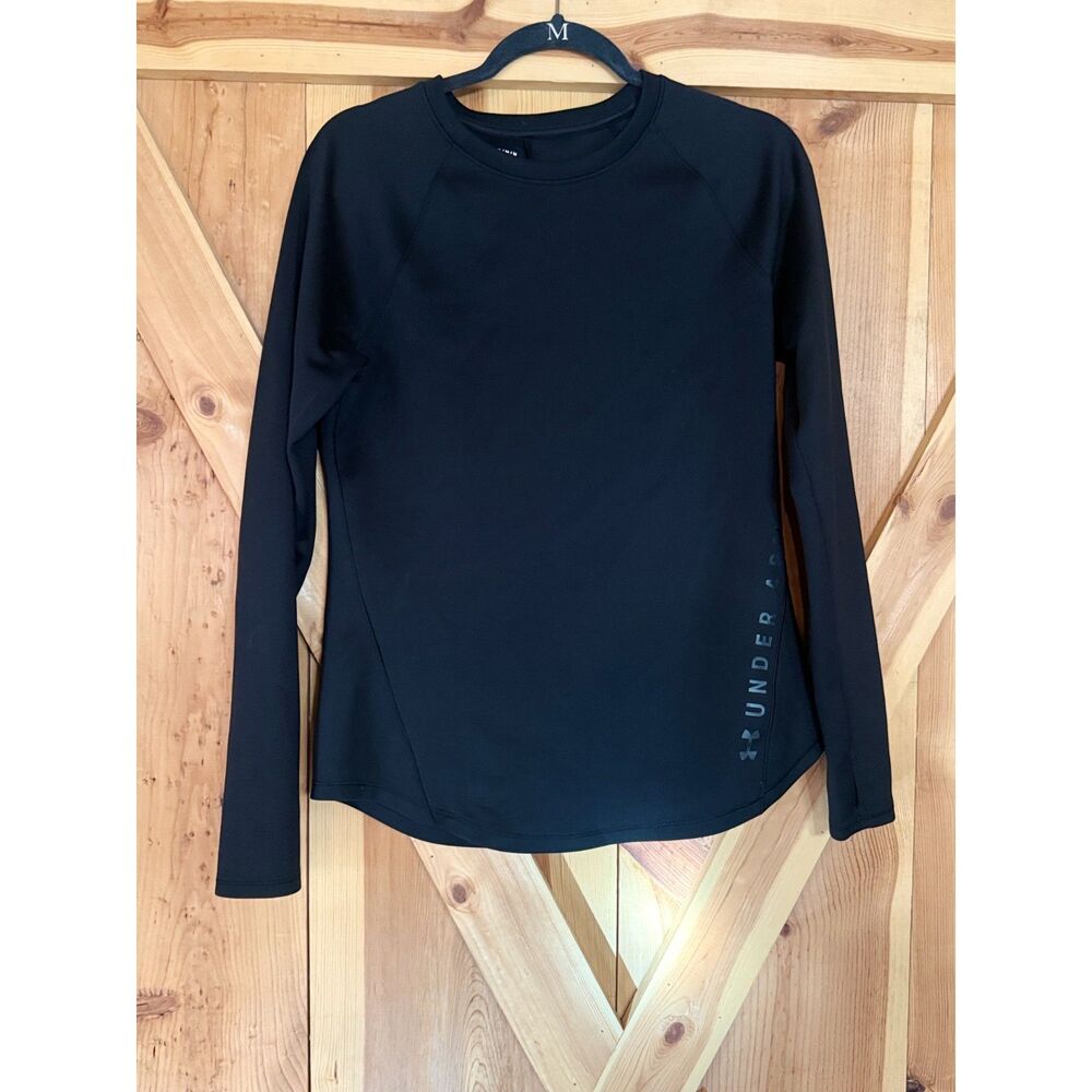 Under Armour Womens M ColdGear Fitted Long Sleeve Black Base Layer Active Top